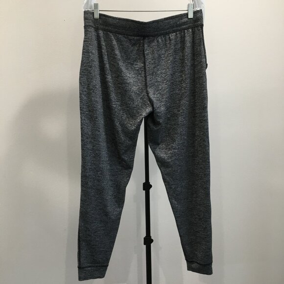 UNDER ARMOUR Black Gray Marled Drawstring Waist Pull On Jogger Pant - Picture 6 of 7